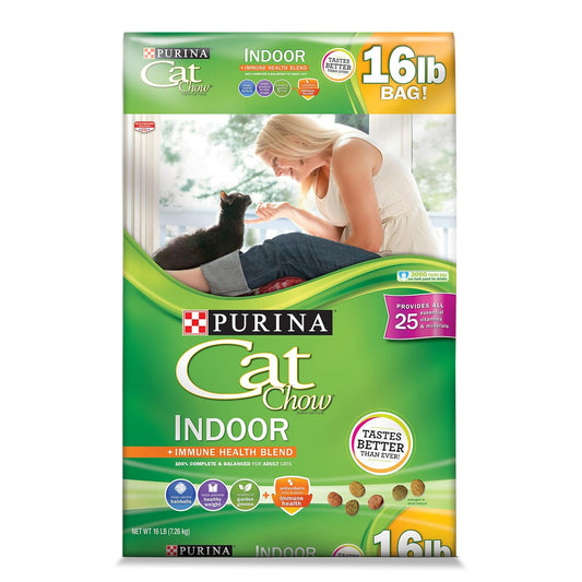 Purina Cat Chow Dry Cat Food, Indoor, 16 Lb