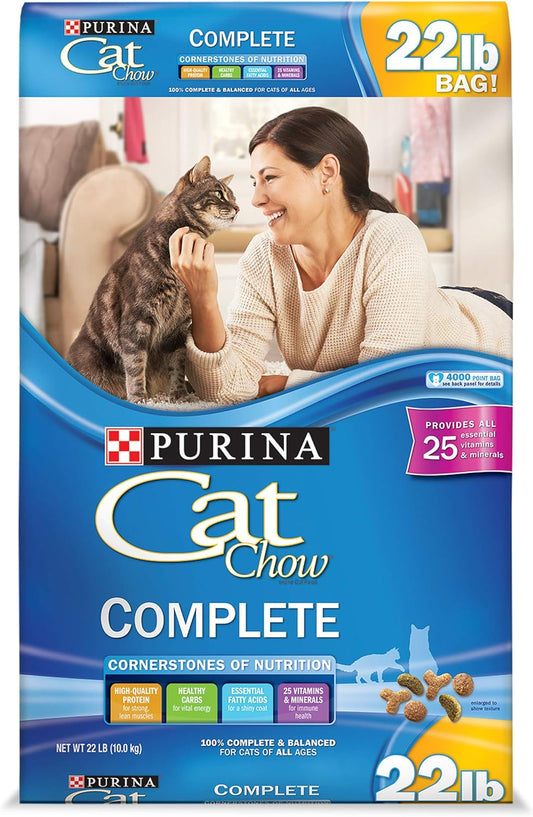 Purina Cat Chow High Protein Dry Cat Food, Complete - 22 lb. Bag