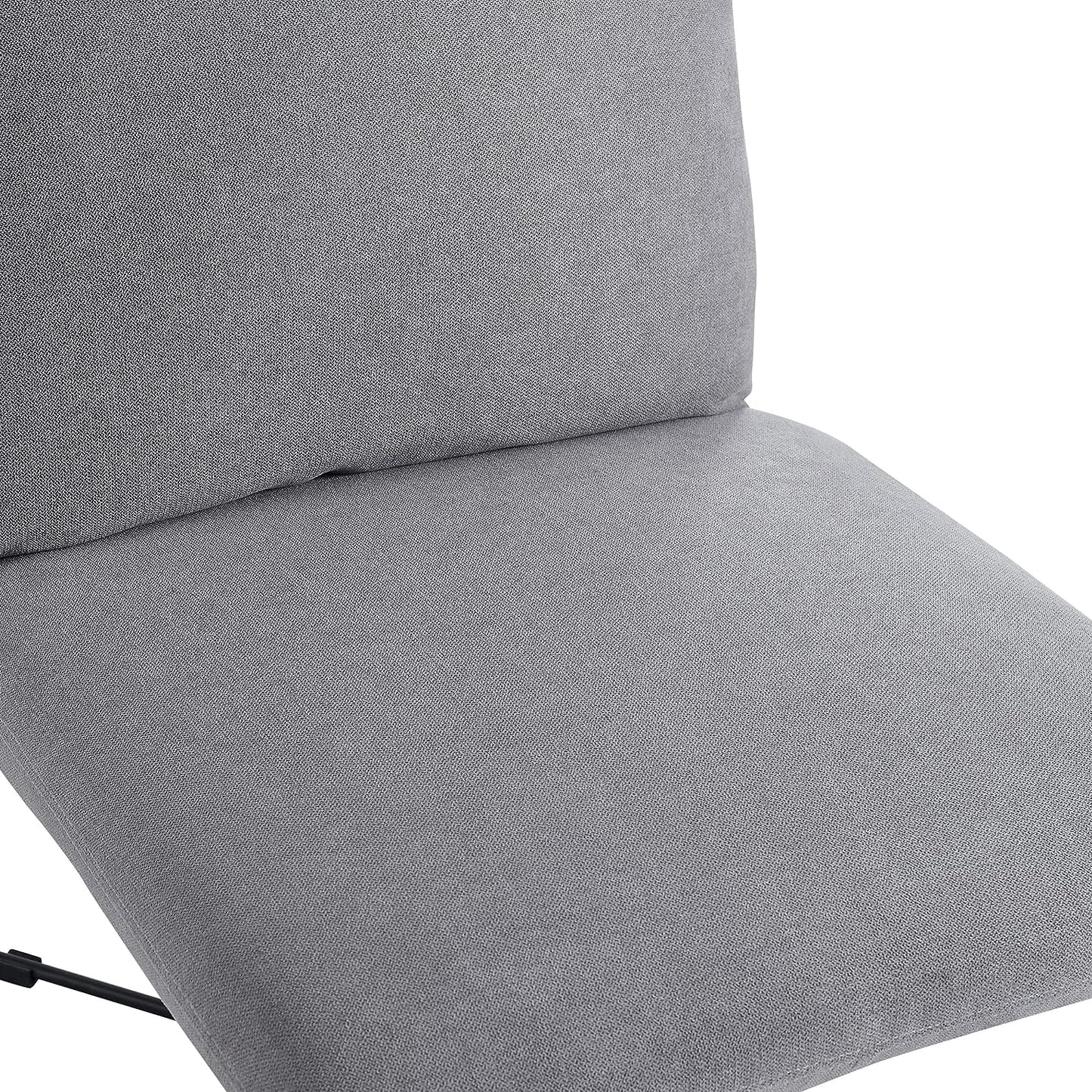 Classic Brands Eternity Upholstered Armless Accent Chair, Light Grey| Mid-Century Modern | Ergonomic