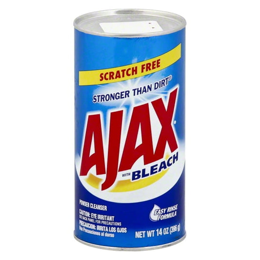 Ajax Powder Cleanser with Bleach 14 Oz | Bleach Powder | Kitchen Sink Cleaner | Multipurpose Cleaning Powder for Household | Stainless Steel Cleaning Powder | Blue Ajax | Bathtub Cleaner with Bleach