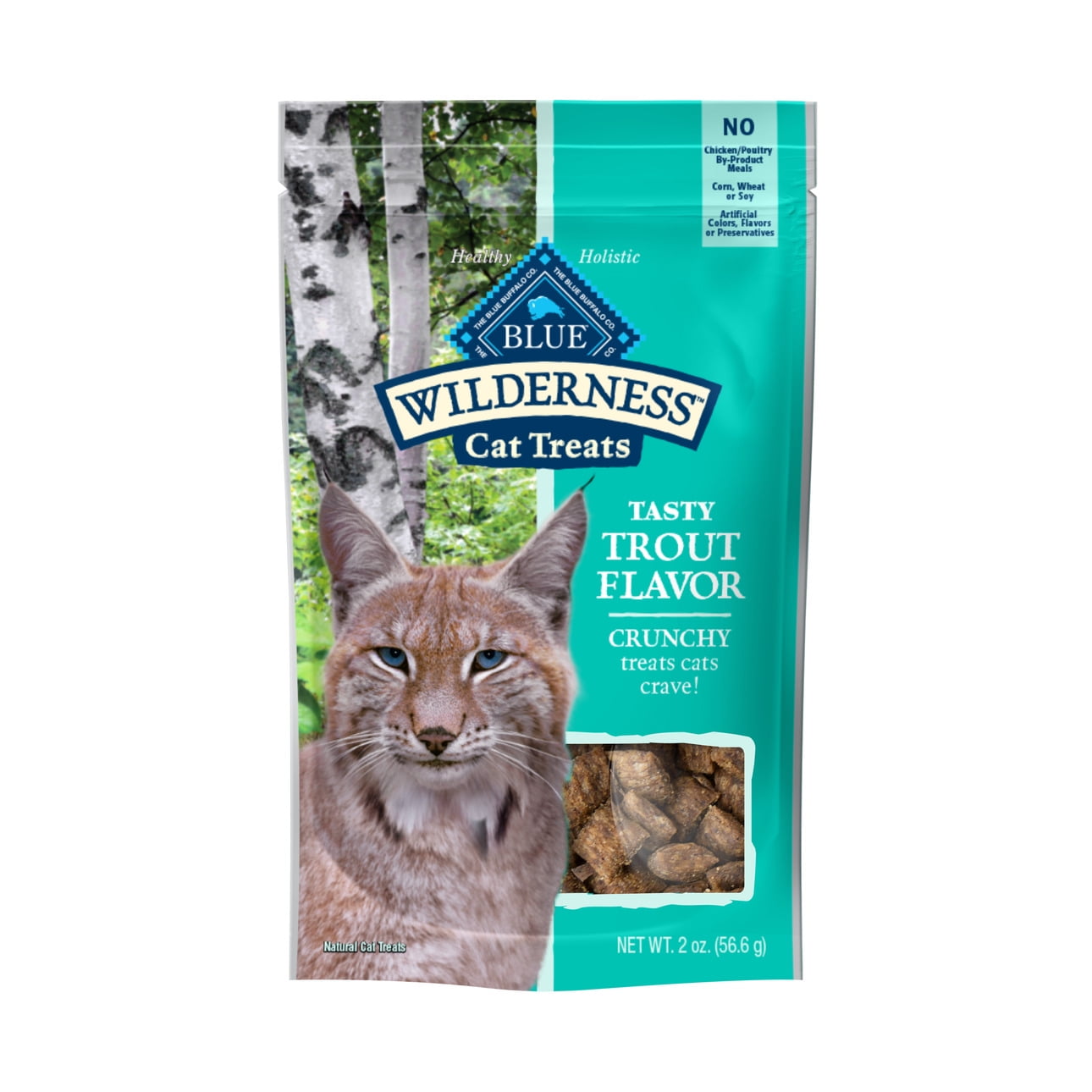 Blue Buffalo Wilderness Trout Flavor Crunchy Treats for Cats, Grain-Free, 2 oz. Bag
